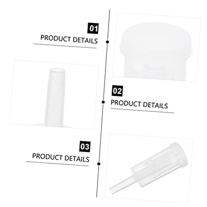 2Pcs Transparent Plastic Brewed Wine Exhaust Valves Three Piece Check Valves for Efficient Air Locking Wine and Preservation Supplies