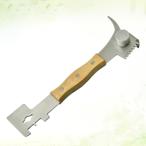 YARNOW Multifunctional Bee Hive Scraper Tool with Wooden Handle and Stainless Steel Blade for Heavy Duty Beekeeping Supplies, Efficiently Scrape Off Beeswax and Harvest Honey