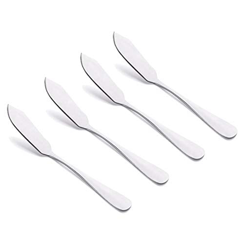 VANRA Cheese Spreader Knife Set 4-Piece Stainless Steel Butter Knife Small Sandwich Condiment Jam Bread Cream Canape Knives Spatula 5.9-inch - size: Pointed Tip