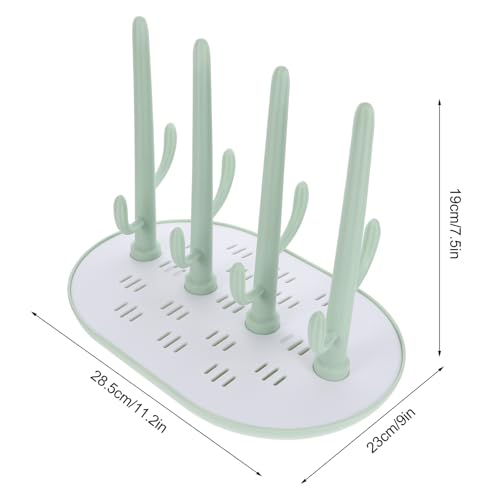 Abaodam Bottle Drying Rack Tree-Shaped Abs Plastic Milk Bottle Hanger Draining Organizer for Pacifiers Feeder Cups Space-Saving Countertop Storage