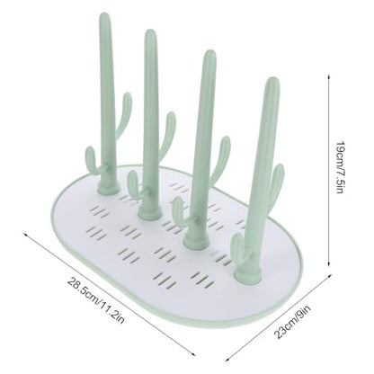 Abaodam Bottle Drying Rack Tree-Shaped Abs Plastic Milk Bottle Hanger Draining Organizer for Pacifiers Feeder Cups Space-Saving Countertop Storage