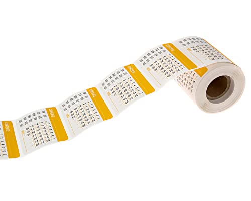 Food Packaging Labels with Month and Date Info / 250 Small 2.5" x 1.7" Meal Prep Labels/Freezer Safe Meal Planning Stickers/Made in The USA - size: Yellow 1.7” x 2.5”
