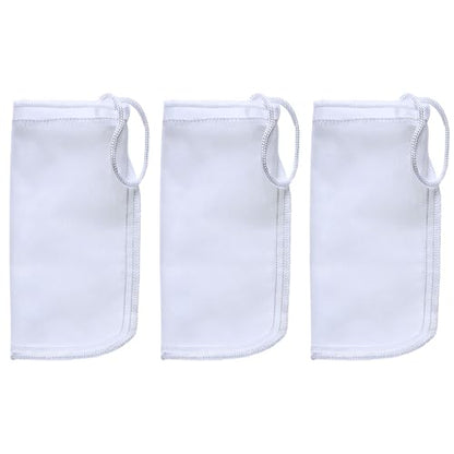 3 Pack 180 Micron Aquarium Filter Bags,Reusable Extra Fine Mesh Media Filter Bags with Drawstring,Applicable to Aquarium Filter impurities,Very Fine Resins Filter (7.5x3.6in)