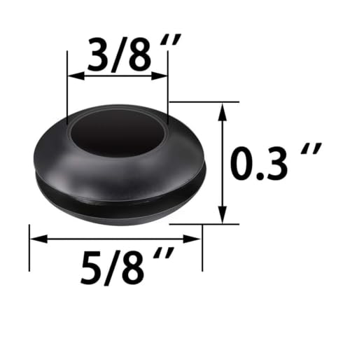 Mudder 50 Packs Airlock Grommet, Fermenter Lid Grommet, Rubber for Mason Jars, Straws, Airlock, Beer, Wine, Plastic Bucket Fermenter Lids, 5/8 Outer Diameter and 3/8 Inner Diameter