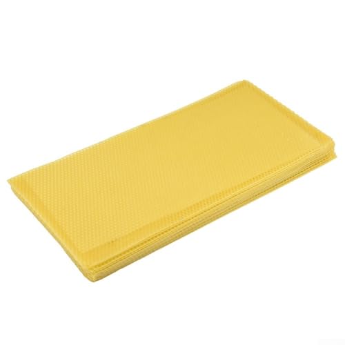 10pcs Beehive Foundation, Beehive Waxed Coated Foundation Sheet Beeswax Foundation Sheet Beekeeping Equipment