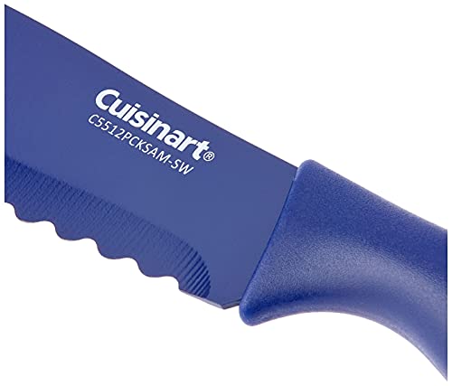 Cuisinart C55-12PCKSAM 12-Piece Ceramic Coated Stainless Steel Knives, Comes with 6-Blades and 6-Blade Guards, Color Coded to Reduce Risk of Cross Contamination, Jewel - color: Color: Multi-Color