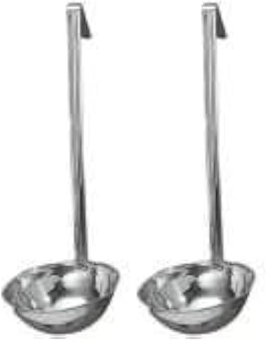 American Metalcraft L1112 Ladle, Stainless Steel, 12 oz. Capacity, 12-3/4" Handle,Silver (Pack of 2) - size: 12 oz. (Pack of 2)