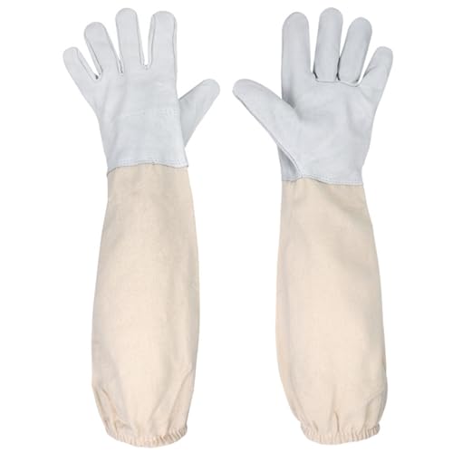 Bee Gloves Protective Leather Beekeeping Supplies Scratch-Resistant Long Sleeve Garden Gloves for Beekeepers Camping Car Mechanic