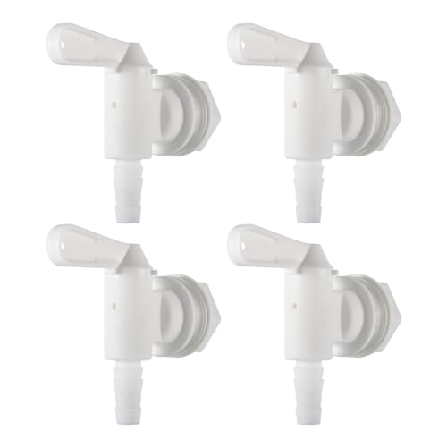 Plastic Bottling Bucket Spigot Portable Beer Faucet, Bucket Tap Faucet Fermentation Bucket Spigot for 5 Gallon Bucket Homebrewing Bucket Picnic Beverages Parties (4Pcs) - color: White, size: 4PCS