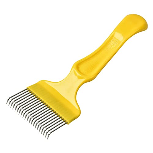 Stainless Steel Discovery Fork, Honey Scraper Shovel with Plastic Handle with 18 Teeth Stainless Steel Beekeeping Tool. Beekeeping Cut