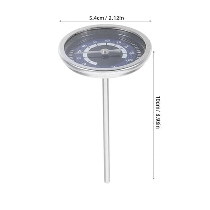 Stainless Steel Kettle Thermometer with Instant Read Probe, Cooking Temperature Gauge for Brewing and Barbecue, Easy Installation Design, Suitable for Stainless Steel Kettles