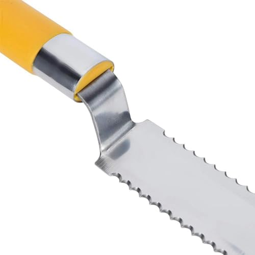 16.3in Stainless Steel Beekeeping Serrated Honey Scraping Knife Uncapping Knife Beekeeper Tools for Honey Harvesting Extracting Bee Keeping,Honey Uncapping Knife, Honey Scraper