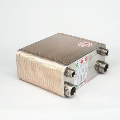 Generic 50 Plates Heat Exchanger Beer Wort Chiller Cooler 304 Stainless Steel for Home Brewing Beer