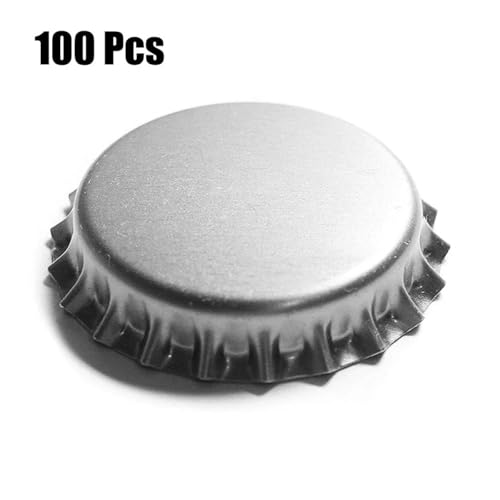 Wires and Cables 100Pcs/Lot Beer Bottle Crown Caps Oxygen Absorbing Seal Beer Bottle Caps for Home Brewing Wires and Cables(Silver) - color: Silver