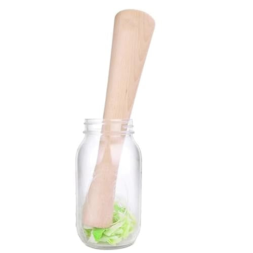 12" Sauerkraut Pounder Natural Solid Wood Smasher for Vegetable Fermentation Crocks and Mason Jars - Cabbage Tamper Fermenting Food Tool Packer Stomper