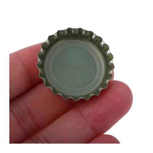 100PCS Tinplate Beer Bottle Caps Craft Beer Bottling Caps Oxygen Absorbing Seal Beer Bottle Caps DIY Home Brewing Tool(Black) - color: Black