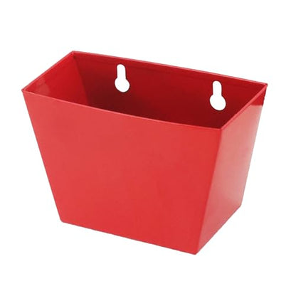 Red Bottle Cap Catcher Wall Mounted Stainless Steel 5" | Red Powder Coated, Beer Cola Top Bucket, With Screws, Mountable for Post Table - color: Red