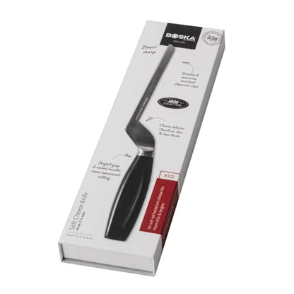 BOSKA Premium Soft Cheese Knife Red - Professional Cheese Cutter - 140 Mm - Cheese Knife - Full Tang - for Soft Cheese - Premium Quality - HACCP Knife - 1896 Collection - color: Red, size: Soft knife