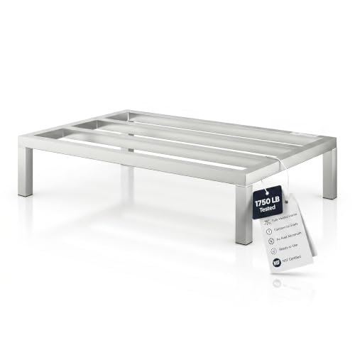 36" x 24" x 8" Aluminum Dunnage Rack – Heavy Duty Floor Storage Stand, NSF for Commercial Use - size: 36"W x 24"D x 8"H