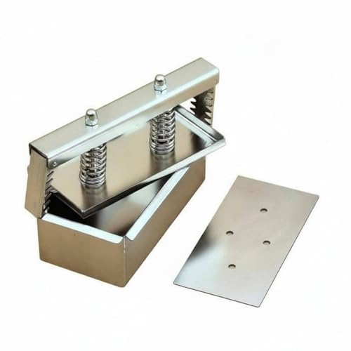 Stainless Steel Food Press Meat Shaping Tool Spring Compression Plate Effortless Cleaning Suitable for Kitchen Cooking Professional Use, 1KG, Removable Bottom - size: 1KG, style: Removable Bottom
