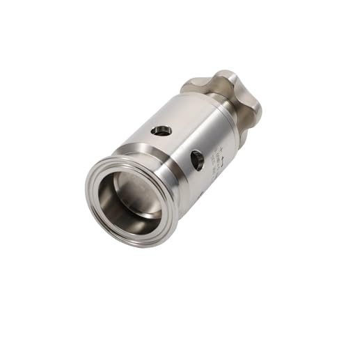 Adjustable Pressure Relief Valve Tri Clamp 1.5" - 0-0.3MPa Stainless Steel 304 Vacuum Breaker for Homebrew Conical Fermenters