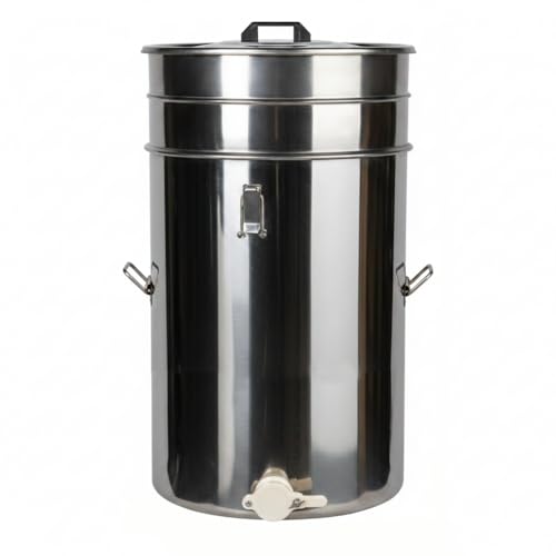 Yarra Bee Co Honey Settling Tank - Food-Grade 304 Stainless Steel Honey Bucket with Honey Gate Valve & Double Sieve Filter, Bottling & Storage Tank for Beekeeping (18.5 Gallon) - size: 18.5 Gallon