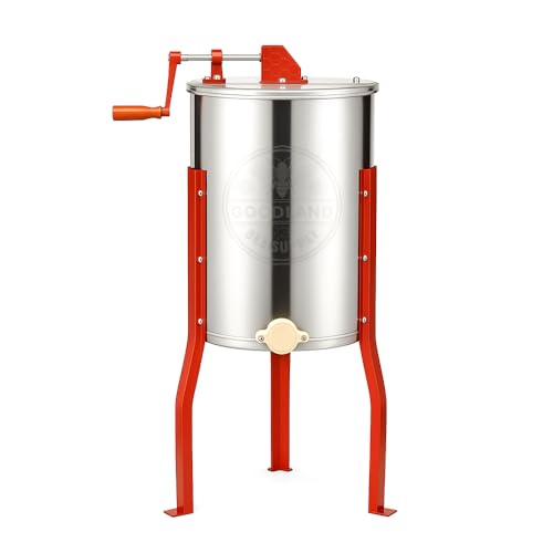 HE4MAN 4 Frame Beekeeping 304 Stainless Steel Drum Honey Extractor with Stand - Manual