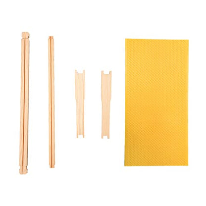 MayBee 40 Pack Deep Brood Bee Frames with Heavy Beeswax Coated Food Grade Foundation Sheets, Honey Beehive Frame for Beekeeping, 9-1/8-Inch(Yellow) - color: 40 Pack Deep Frame yellow
