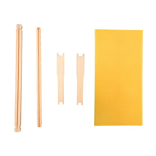 MayBee 20 Pack Honey Bee Frames with 100% Beeswax Coated Food Grade Foundation Sheets, Deep Beehive Frame for Beekeeping, 9-1/8-Inch(Yellow) - color: 20 Deep Frame yellow
