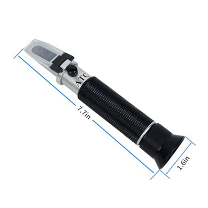 Alcohol Refractometer with ATC,Range 0-80% v/v. Alcohol Content Measurement Tool Tester for Alcohol Liquor Production, Ethanol with Water Winemaker