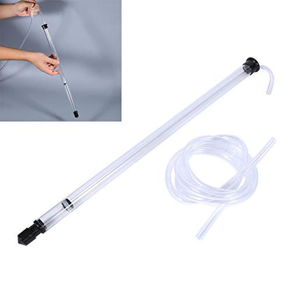 Auto Siphon Racking Cane Transparent Plastic Tubing Efficient Sediment Transfer for Home Brewing Beer Wine Making 44cm 1.