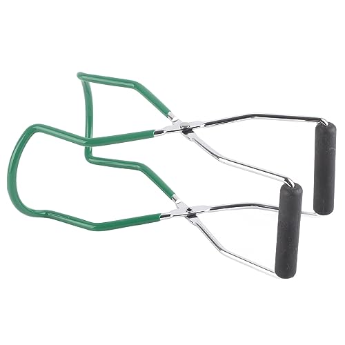 flexman Canning Jar Lifter, Multifunctional Stainless Steel Antiscalding Tray Dish Clamp with Grip Handle, Kitchen Tool for Homes Restaurants Collect Cans (Green) - color: Green