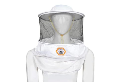 Beekeeping Veil Hat for Beekeepers 360° Protective High Visibility Mesh Breathable Ventilated Design Secure Elastic Fit (BP-106 White-2 Pack Veils) - color: White, size: 2-pack