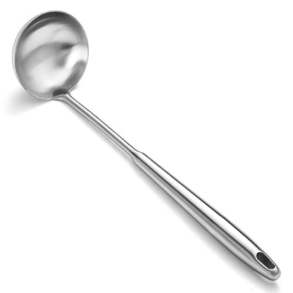 Stainless Steel Soup Ladle – Extra-Deep Large-Capacity Ladle with Long Hollow Handle, Dishwasher Safe, Easy to Clean – Ideal for Soup, Stew, Broth & Sauce