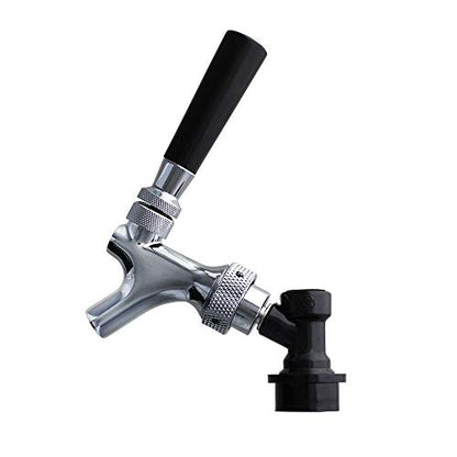 Home Brew Stuff Beer Faucet, Chrome, Cornelius Ball Lock Disconnect Attached