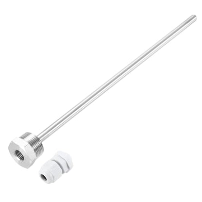uxcell 8mm Dia G3/4 Thermowell Weldless Stainless Steel 304 with Cable Gland 250mm Length for Beer Fermenter, White - color: White, size: G3/4 x 250mm