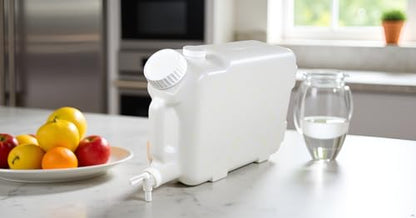 2.5 Gallon Carboy Dispenser with Spigot and Lid– Water Container Heavy-Duty HDPE Carboy for Multi Purpose Uses & Liquid Storage – Mixing Container – Made in USA - size: 2.5 Gallons