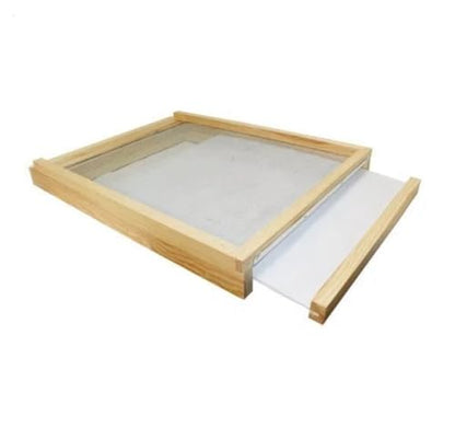 Beehive Screened Bottom Board 10 Frames LANGSTROTH - Hygienic Bottom Board - Wax Coated