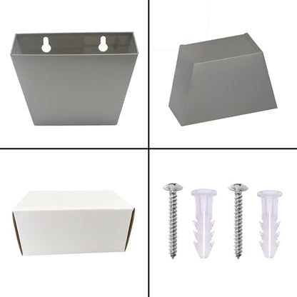 Stainless Steel Bottle Cap Catcher Wall Mounted Beer Bottle Top Bucket Silver | Rustproof, Beer Bottle Top Remover Bucket, Screw in Wall for Wooden Shelf Fence Post Table - color: Silver