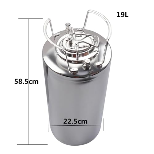 19L Ball Lock Keg & Beer Tap Keg Faucet & Co2 Regulator,Stainless Steel Ball Lock Post Corny Keg Dispenser Kit For Homebrew(CGA320) - size: CGA320