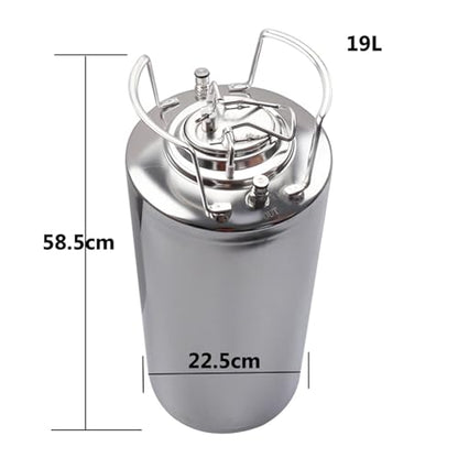 19L Ball Lock Keg & Beer Tap Keg Faucet & Co2 Regulator,Stainless Steel Ball Lock Post Corny Keg Dispenser Kit For Homebrew(W21.8) - size: W21.8