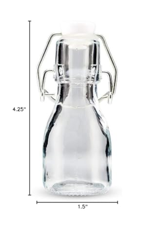 WEDDINGSTAR Mini Swing Top Glass Bottle - 2 1/2oz (70ml) (6)