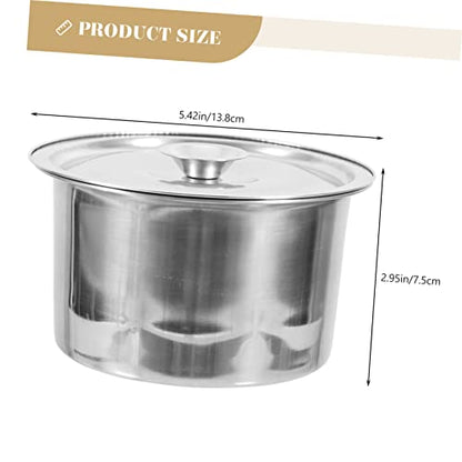 Kisangel 2set Stainless Steel Condiment Containers Lids Seasoning Jars for Kitchen Organization Spice Pots Tight Seal for Storing Seasonings