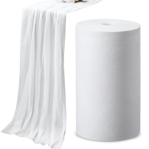 FuWeave 1 Roll Grade 40 Cheese Cloth for Straining 70 Yard 100% Unbleached Cotton Fabric Reusable Bulk Cheesecloth Table Runner for Cooking, Cheese Makers, Straining, White - color: Grade 40