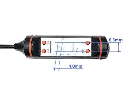 2-in-1 Digital Kitchen Thermometer, Waterproof for Meat Soup Tea, Switchable Backlight for BBQ & Home Brewing (Single)