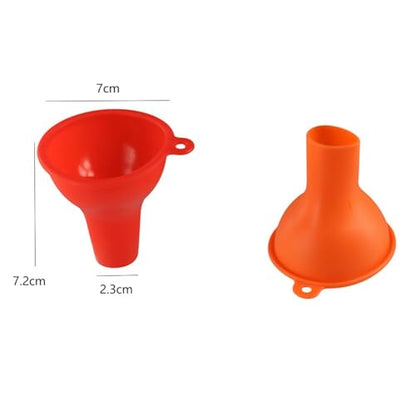 Silicone Funnels 4 Pcs Wide Mouth Funnel Flexible Condiment Funnel Sauce Funnel Canning Funnel for Home Restaurant Kitchen Filling Bottles Jars Cans