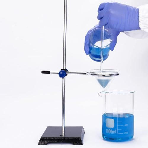 Labasics 2-Pack Glass Heavy Wall Funnel Borosilicate Glass Funnel, Short Stem 100 mm Diameter, 100 mm Stem Length - size: 100 mm Diameter and 100 mm Stem