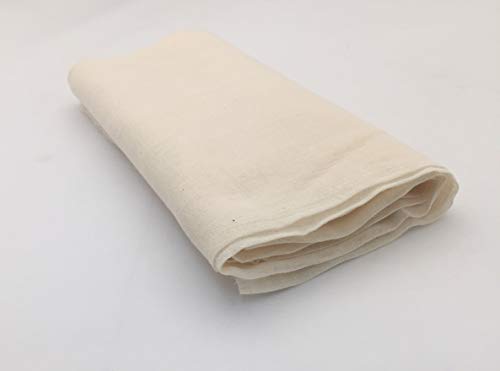 Cheesecloth, Natural Grade 50 Unbleached, 28x24 mesh, 5 Sq Yards PRIM-TEX, for Cooking, Straining, Basting, Cheese-Making, Cheese Bag, Nut Milk Bag, Canning, Jellies, Reusable, 100% Cotton Fabric