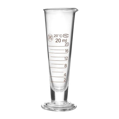 Professional Lab Graduated Measuring Cup with Spout 25ml Wide Mouth Glass Conical Beaker Thickened Borosilicate Beaker Heat Resistant (25ml) Transparent - size: 25ml