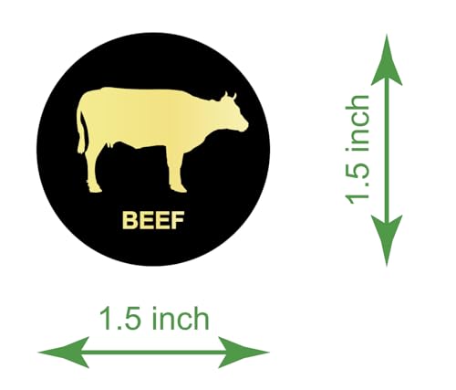 1.5 inch 300PCS Beef Chicken Fish Stickers for Food Party